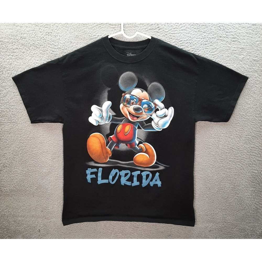 Disney Shirt Adult Large Black Mickey Mouse Walt Disney World Florida Summer